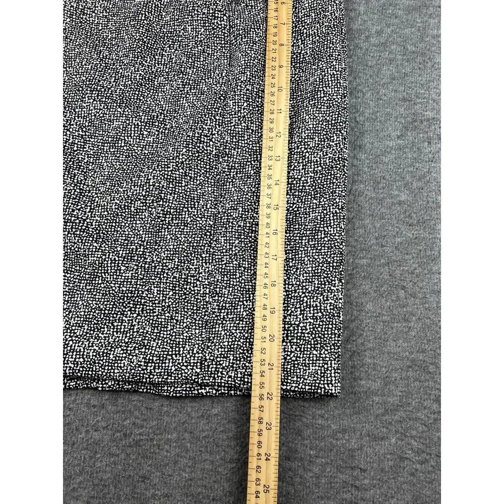 Michael Kors Women's Black‎ White Patterned Mini Skirt Zipper Details Size 10
